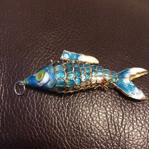COPY - Enameled vintage koi fish. Great condition and very hard to find.